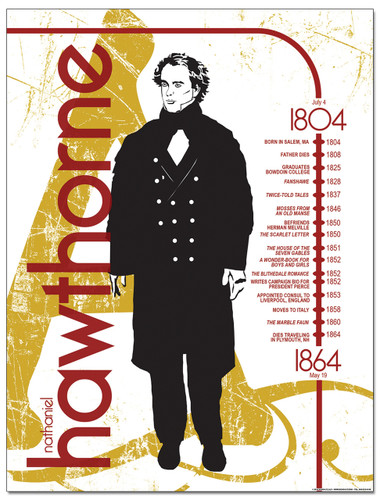 Nathaniel Hawthorne Literary Timeline Poster