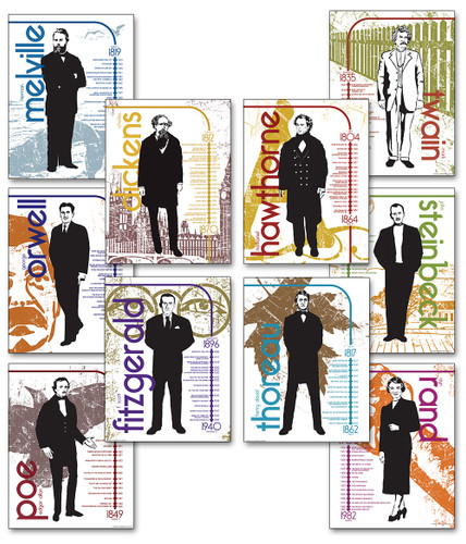 Important Authors Literary Poster Set