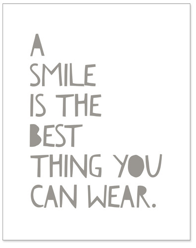 A Smile is the Best Thing You Can Wear - Uplifting Fine Art Print for Classroom, Nursery, Home, or Dorm.