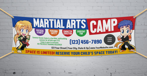 **NEW!! Martial Arts Camp V1 Vinyl Banner
