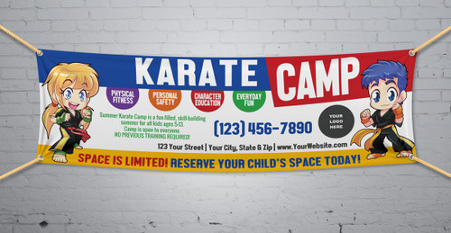 **NEW!! Karate Camp V1 Vinyl Banner