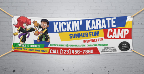 **NEW!! Kickin' Karate Camp V1 Vinyl Banner
