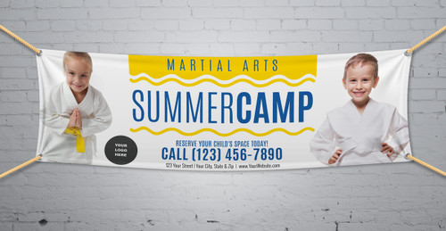 **NEW!! Martial Arts Summer Camp V2 Vinyl Banner
