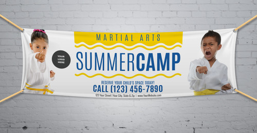 **NEW!! Martial Arts Summer Camp V3 Vinyl Banner