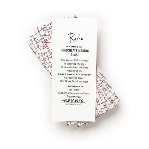 Chocolate Making Class Gift Card