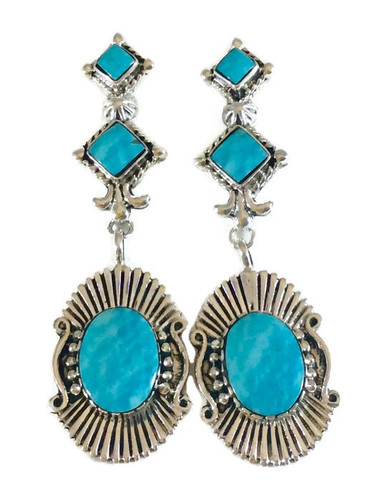 Kingman Turquoise Dangle Earrings