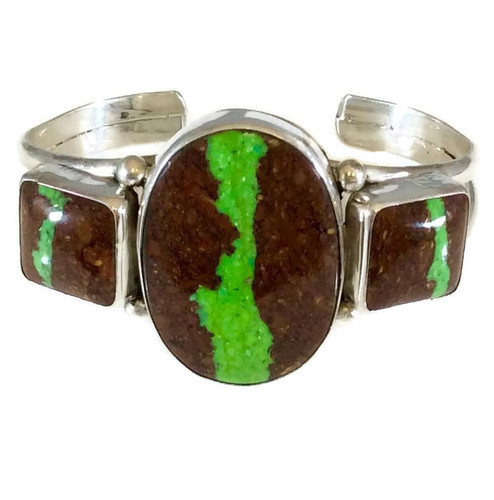 Turquoise Boulder Stone Cuff Bracelet
.925 Sterling Silver