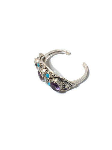 Chaco Canyon Turquoise & Amethyst Cuff Bracelet