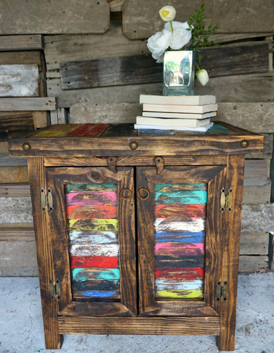 Zarape Shutter Side Table