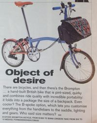 Brompton Bike is SMH's Object of Desire