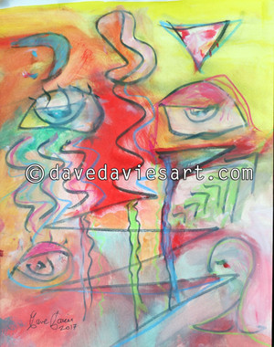 "MOVING" - ORIGINAL DAVE DAVIES PAINTING