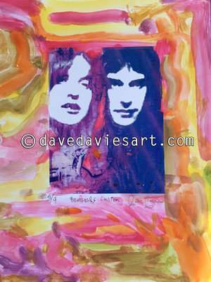 "BROTHERS" - HAND PAINTED BLUE/PURPLE GICLEE PRINT - No. 3 of 9