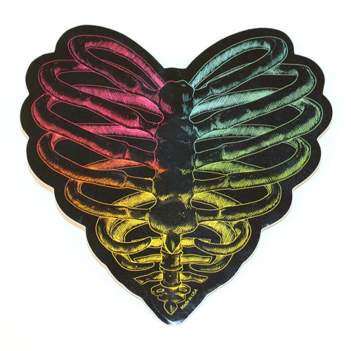 Rainbow Ribcage Sticker