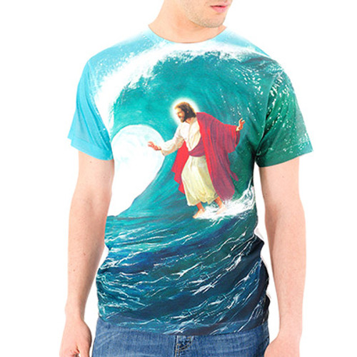 Surfs Up Jesus Sublimated T-Shirt