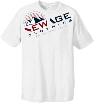 New Age Clothing - TriPy Love of Freedom White Red-Navy-Grey Softstyle Tees New Age Clothing - TriPy Love of Freedom White Red-Navy-Grey Softstyle Tees
