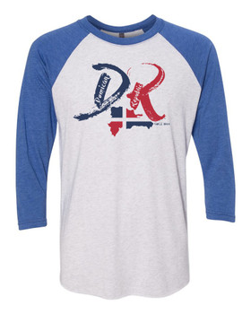 Hispaniola Port & Trade Company | DR "Since 1844" Vintage Royal-Light Heather Raglan Tee Hispaniola Port & Trade Company | DR "Since 1844" Vintage Royal-Light Heather Raglan Tee