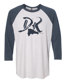 Hispaniola Port & Trade Company | DR "Since 1844" Vintage Navy-Light Heather Raglan Tee Hispaniola Port & Trade Company | DR "Since 1844" Vintage Navy-Light Heather Raglan Tee