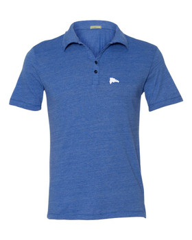 Hispaniola Port & Trade Company | DR Map Vintage Royal Premium Fitted Urban Polo Hispaniola Port & Trade Company | DR Map Vintage Royal Premium Fitted Urban Polo