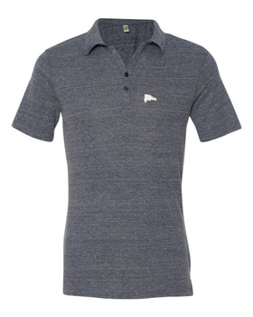 Hispaniola Port & Trade Company | DR Map Vintage Navy Premium Fitted Urban Polo Hispaniola Port & Trade Company | DR Map Vintage Navy Premium Fitted Urban Polo