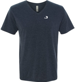 Hispaniola Port & Trade Company | " Haiti 1804" Premium Heather Navy V-neck Hispaniola Port & Trade Company | " Haiti 1804" Premium Heather Navy V-neck
