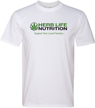 GreeTees | "Herb Life" White Premium Fit Crew GreeTees | "Herb Life" White Premium Fit Crew