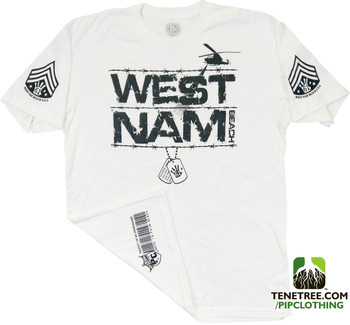 Pipclothing - Rep Ur Hood "West Nam" White Premium Crew Pipclothing - Rep Ur Hood "West Nam" White Premium Crew