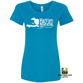 HISPANIOLA PORT & TRADE COMPANY HBN MAP LADIES CREW BLUE HISPANIOLA PORT & TRADE COMPANY HBN MAP LADIES CREW BLUE