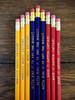 Wise Words Engraved Pencil Set - multicolor pencils with erasers
