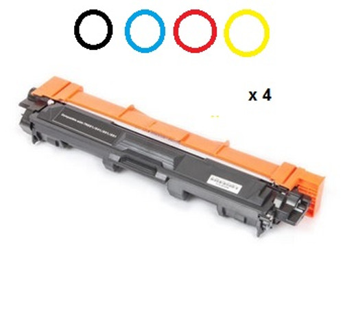 Brother TN-221 / TN225 New Compatible Toner Cartridges (1 Set of 4) Brother TN-221 / TN225 New Compatible Toner Cartridges (1 Set of 4)