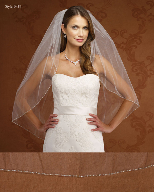 Marionat Bridal Veils 3418- Pearl Edge-The Bridal Veil Company Marionat Bridal Veils 3418- Pearl Edge-The Bridal Veil Company