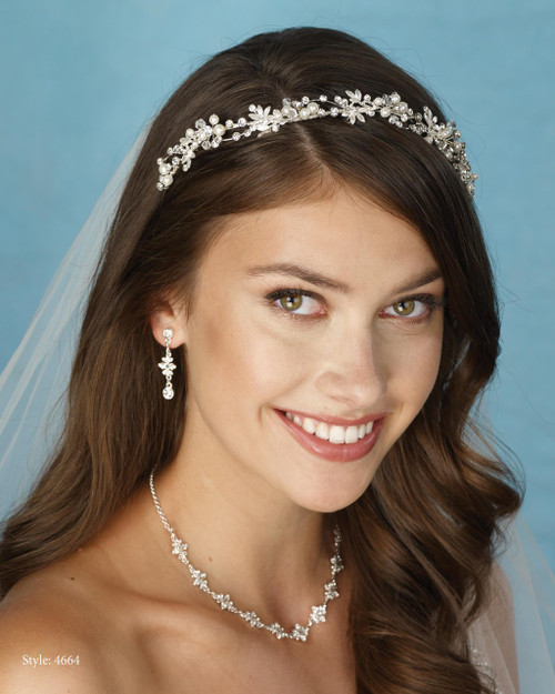 Marionat Bridal 4664 Pearl and Rhinestone Band - Le Crystal Collection Marionat Bridal 4664 Pearl and Rhinestone Band - Le Crystal Collection