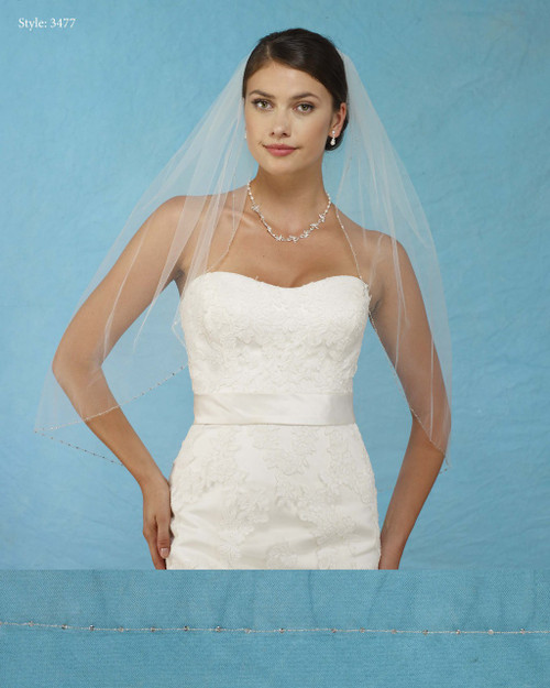 Marionat Bridal Veils 3477 - Beaded Edge - The Bridal Veil Company Marionat Bridal Veils 3477 - Beaded Edge - The Bridal Veil Company