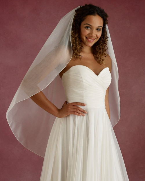 Marionat Bridal Veils 3672 - 42” Long glitter veil with rolled edge - The Bridal Veil Company Marionat Bridal Veils 3672 - 42” Long glitter veil with rolled edge - The Bridal Veil Company