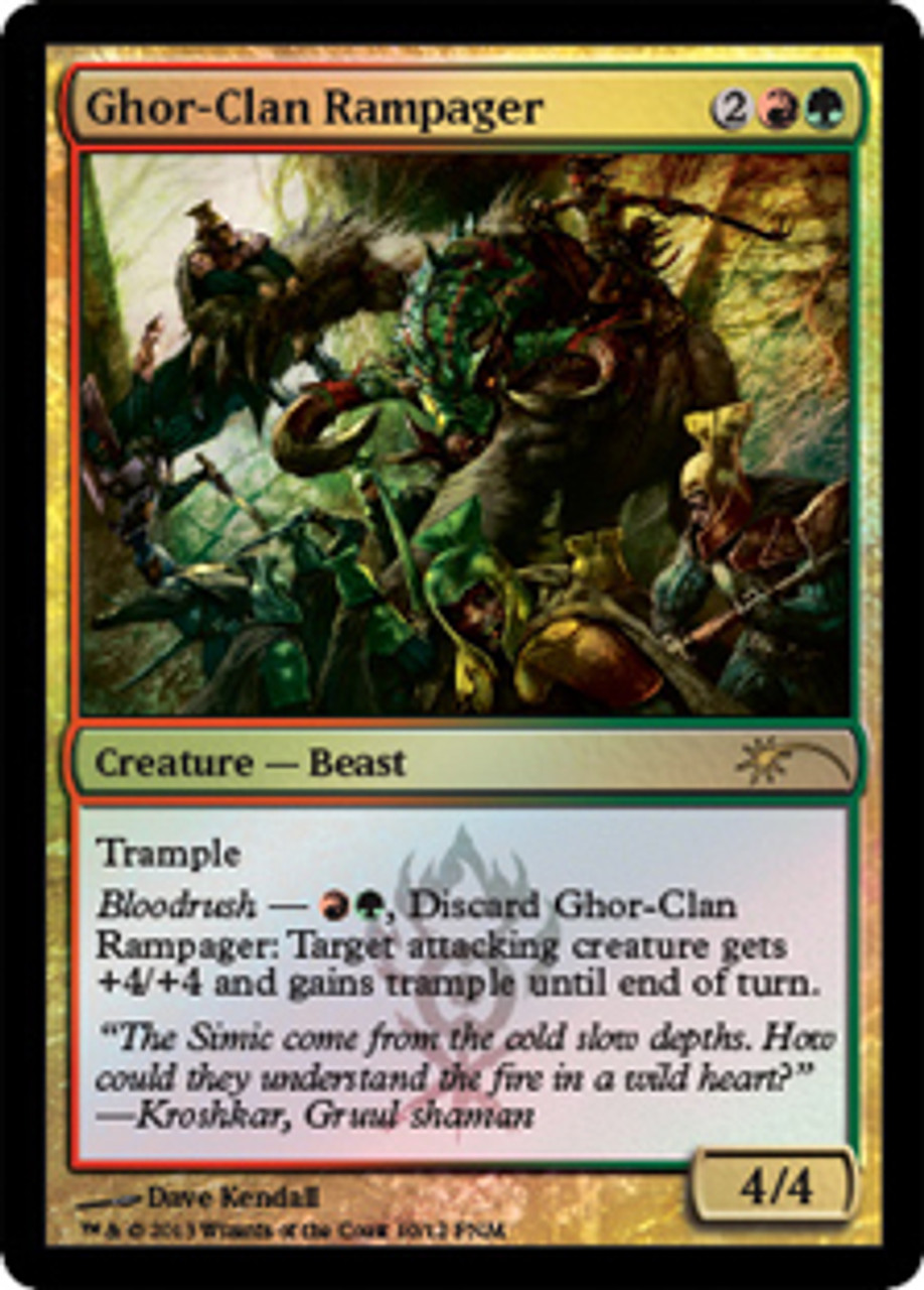 Magic The Gathering Friday Night Magic Single Card Promo Ghor Clan Rampager Fnm 2014 Toywiz 3610