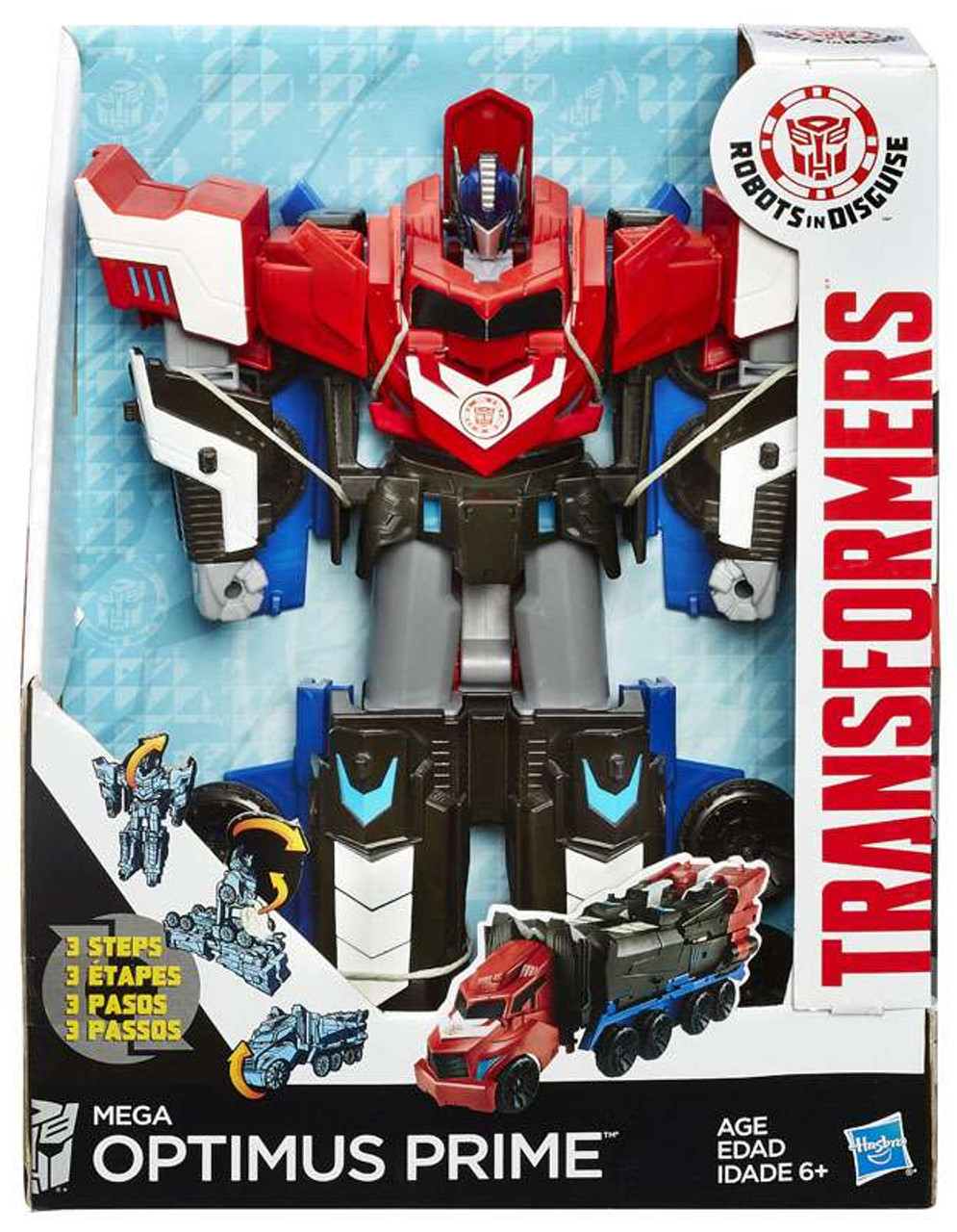 Transformers Robots in Disguise Mega Optimus Prime Action Figure Hasbro Toys - ToyWiz