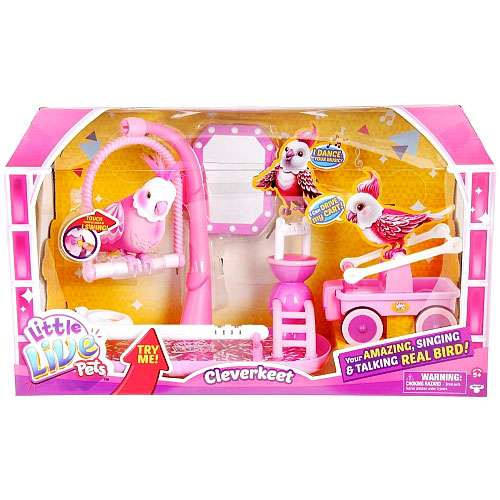 Little Live Pets Cleverkeet Playset Pink Moose Toys - ToyWiz