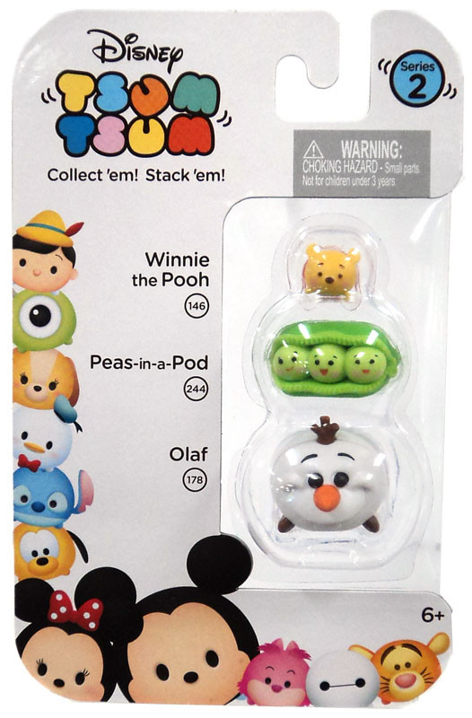 Disney Tsum Tsum Series 2 Winnie the Pooh, PeasinaPod & Olaf