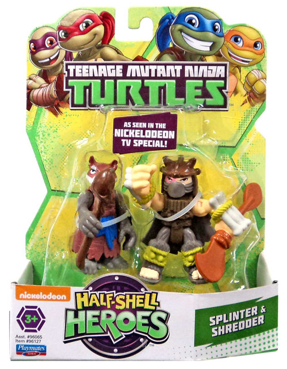 Teenage Mutant Ninja Turtles Tmnt Half Shell Heroes Splinter Shredder Action Figure 2 Pack