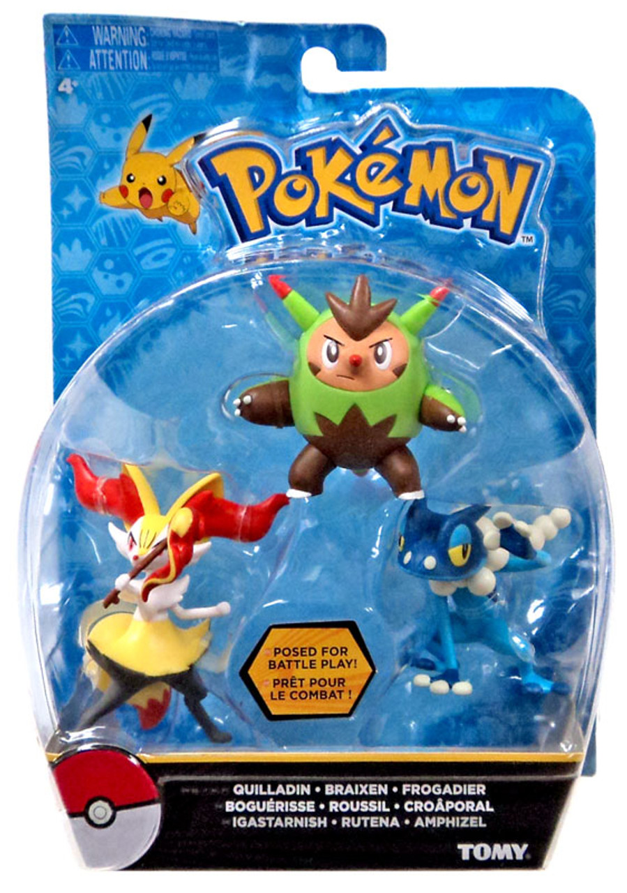 pokemon action pose quilladin braixen frogadier 3 mini figure 3