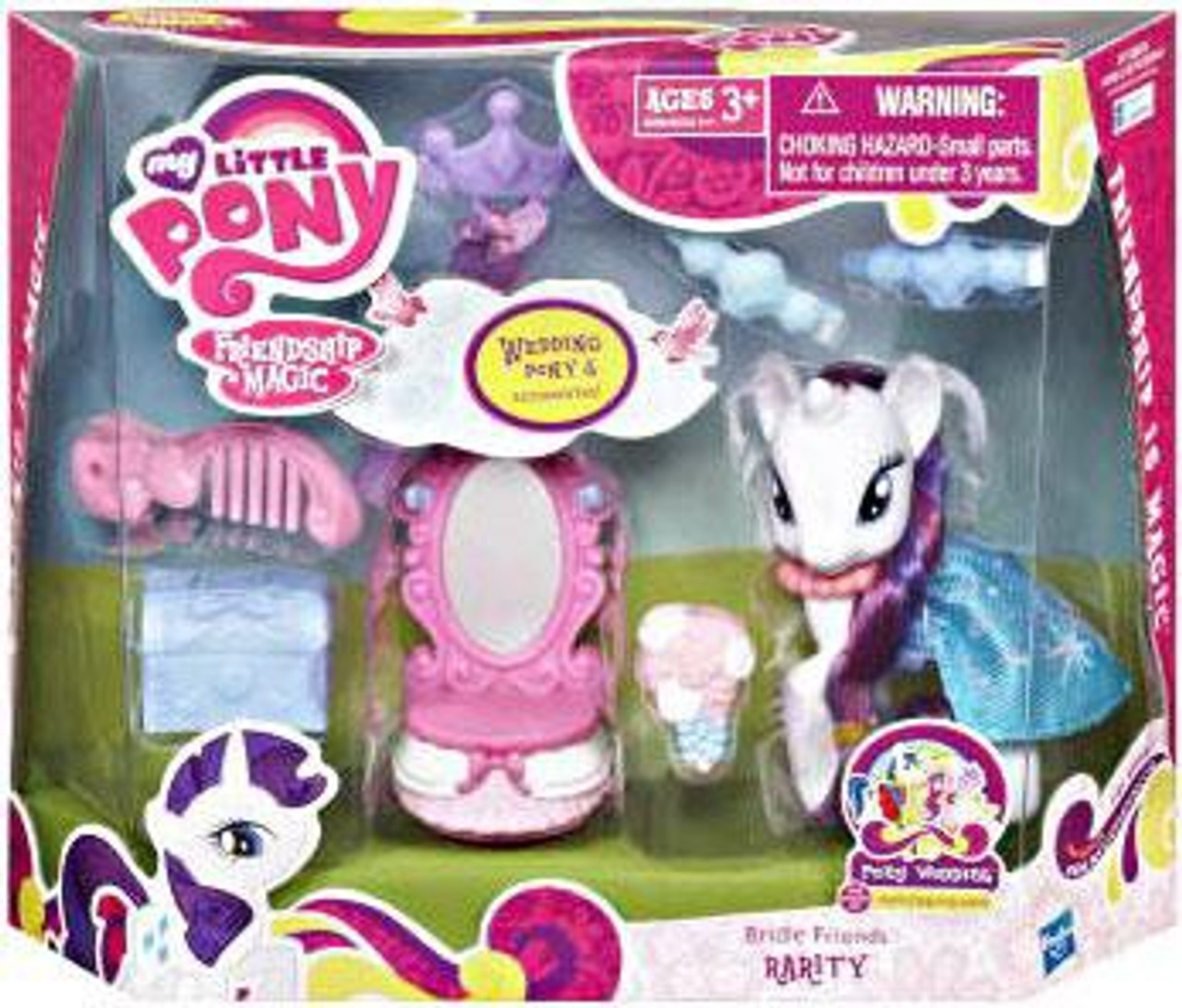 My Little Pony Friendship is Magic Pony Wedding Bridle Friends Rarity Figure Set