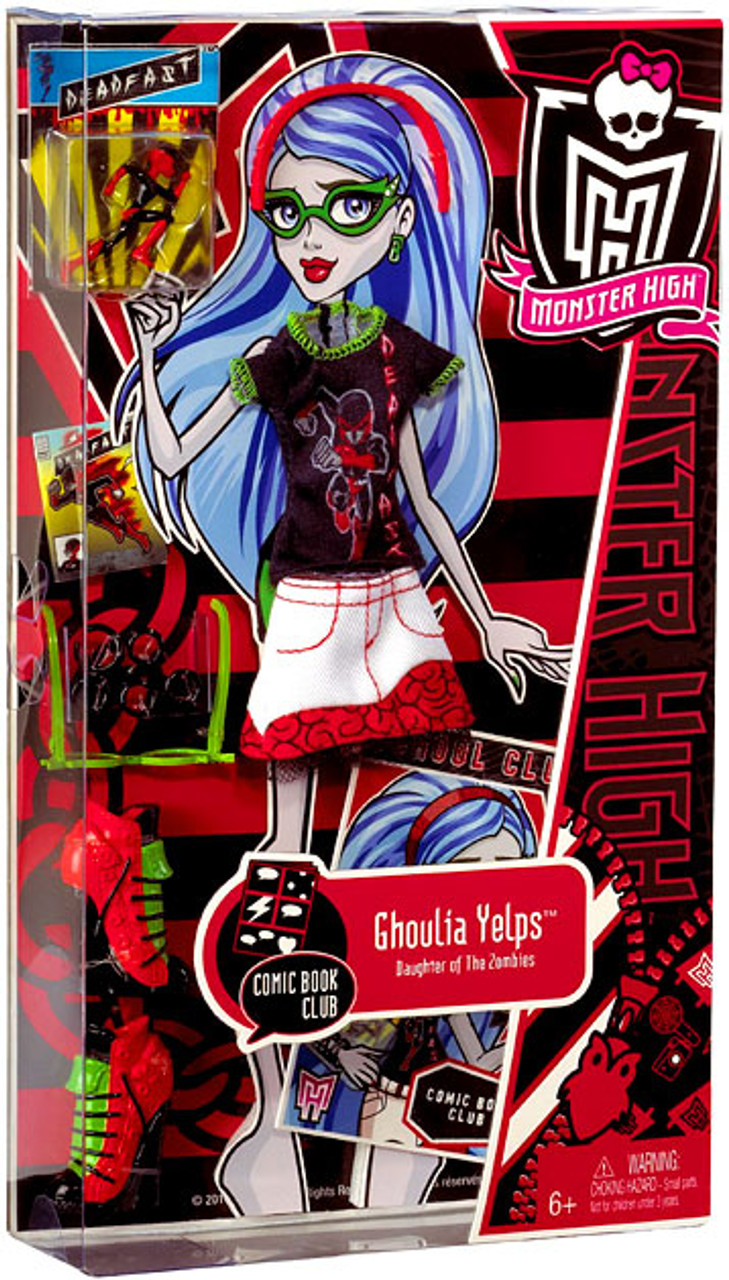 monster high comic book club ghoulia yelps 9 fashion pack mattel