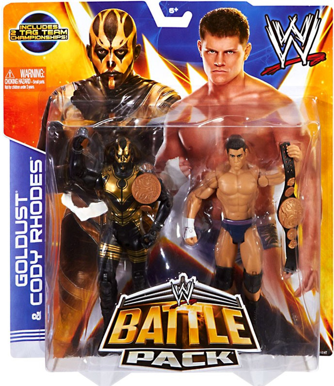 Wwe Wrestling Series 29 Goldust Cody Rhodes 6 Action Figure 2 Pack 2 Tag Team Championships 6110