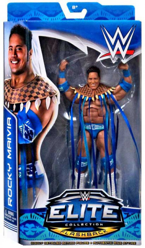 WWE Wrestling Elite Flashback Rocky Maivia Action Figure Mattel Toys