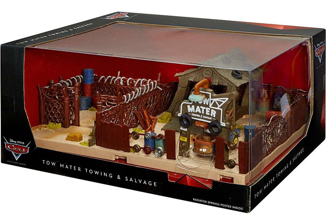 Disney Cars Precision Series Tow Mater Towing Salvage 155 Playset