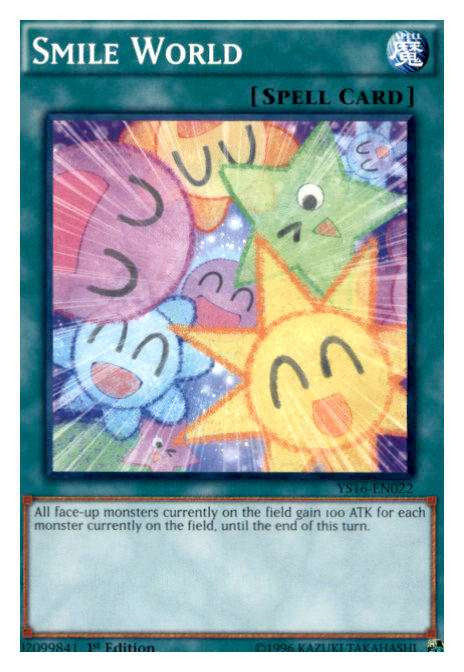 YuGiOh 2016 Starter Deck Yuya Single Card Common Smile World YS16EN022 ToyWiz