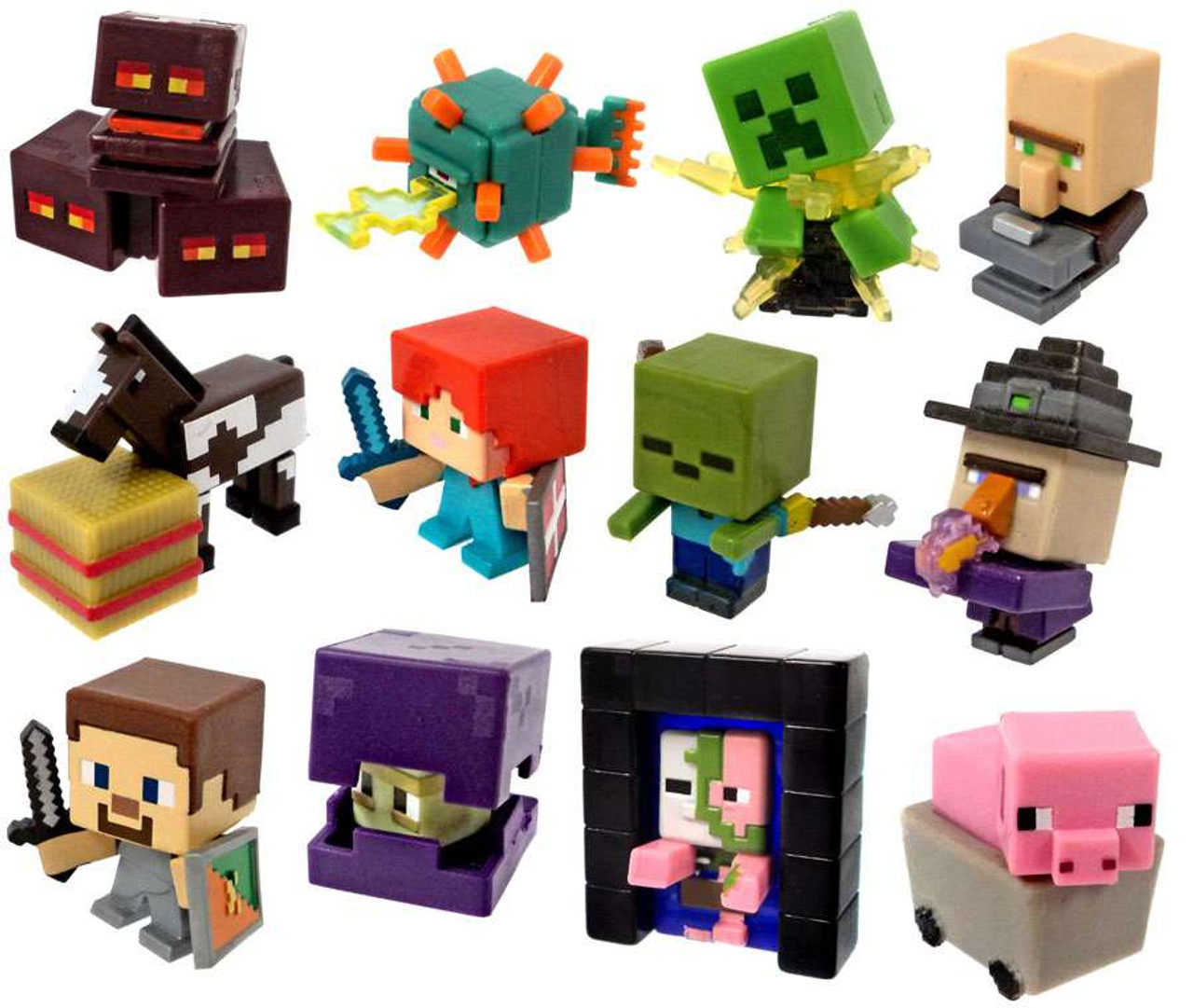 Minecraft End Stone Series 6 Set of 12 Mini Figures Loose Mattel Toys ...
