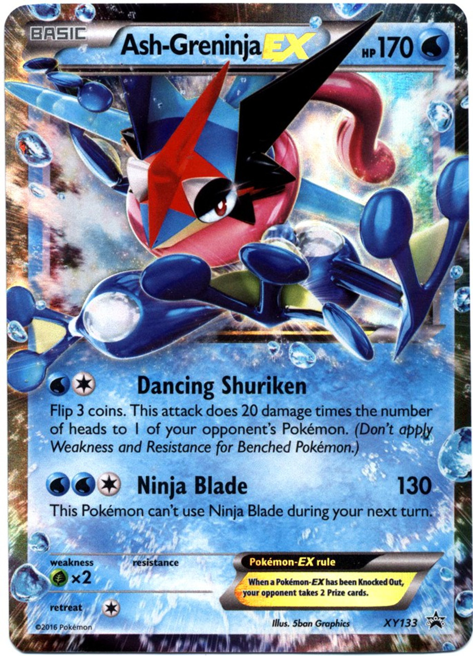 pokemon x y promo single card ultra rare holo ash greninja ex xy133
