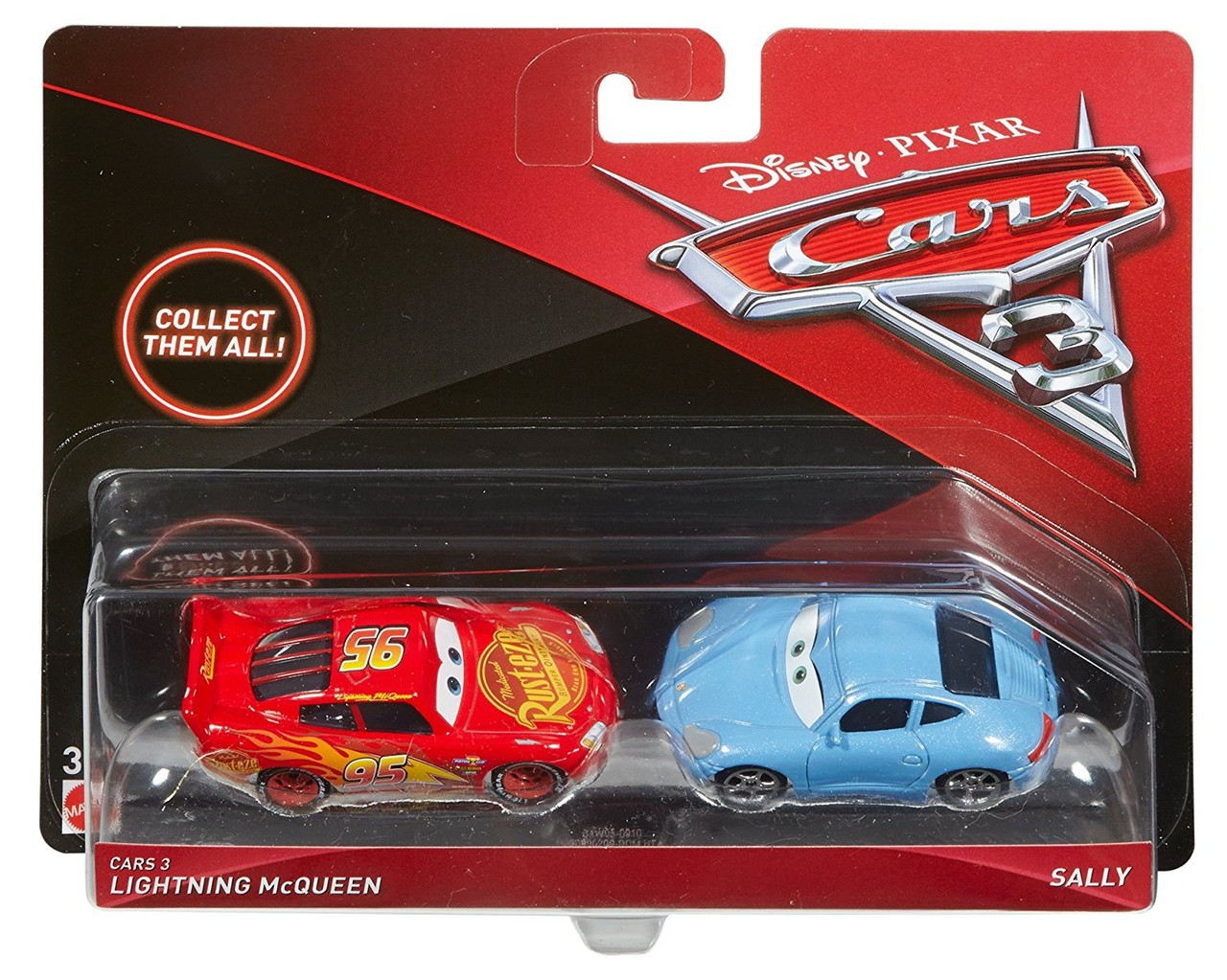 disney pixar cars cars 3 lightning mcqueen sally diecast 2 pack