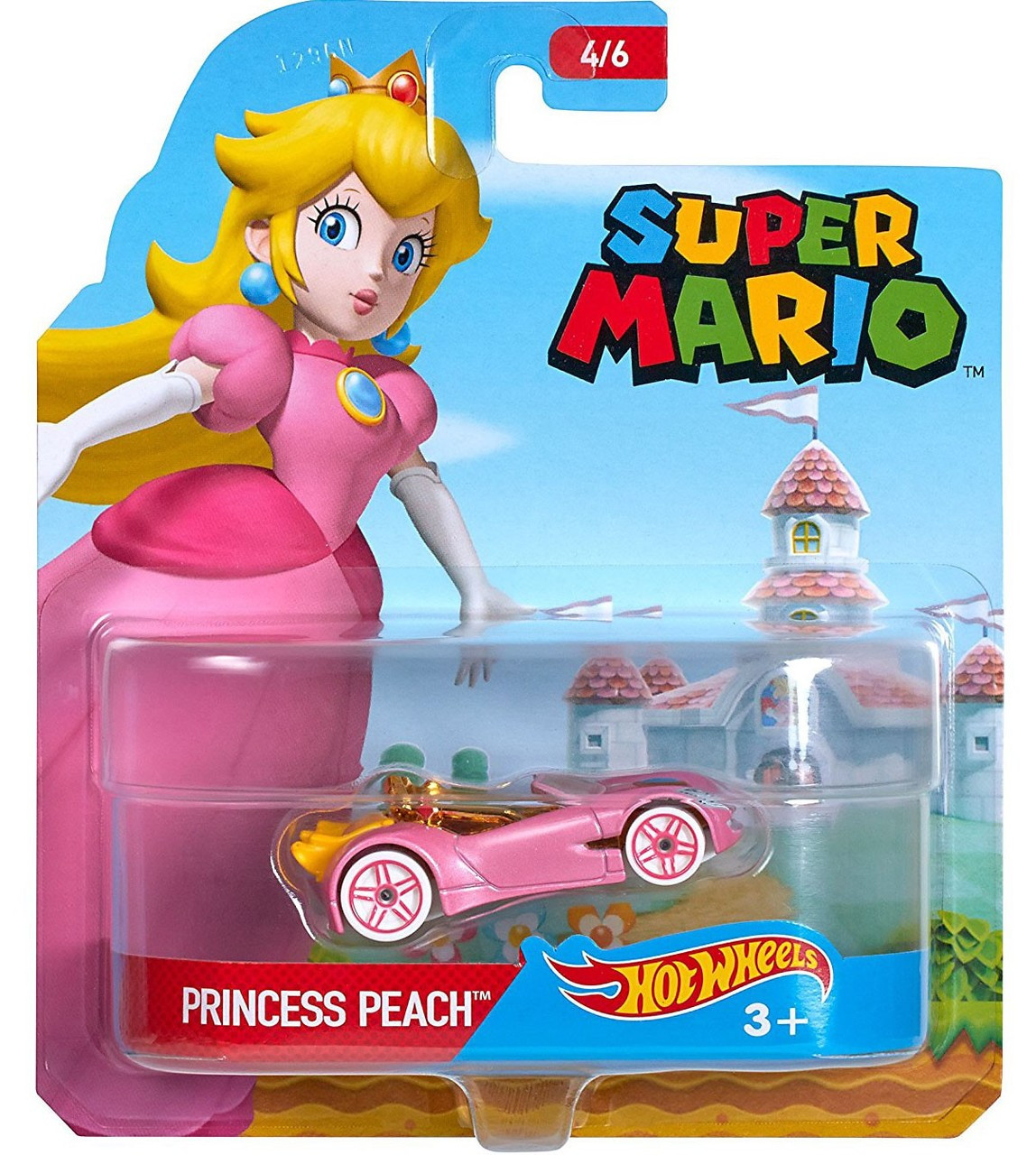 Hot Wheels Super Mario Princess Peach 164 Diecast Character Car Mattel Toys Toywiz 4976