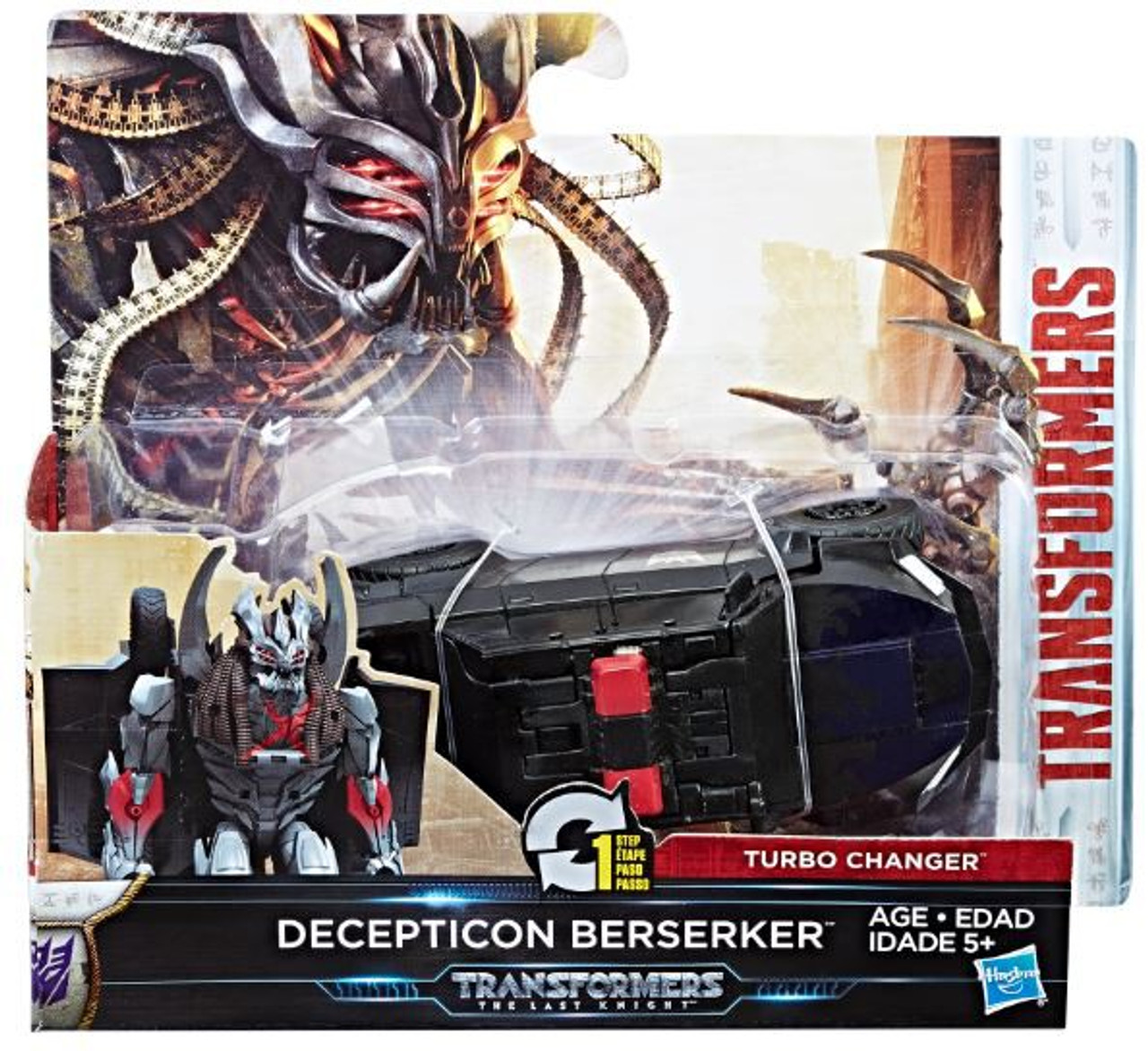 Transformers The Last Knight 1 Step Turbo Changer Decepticon Berserker Action Figure